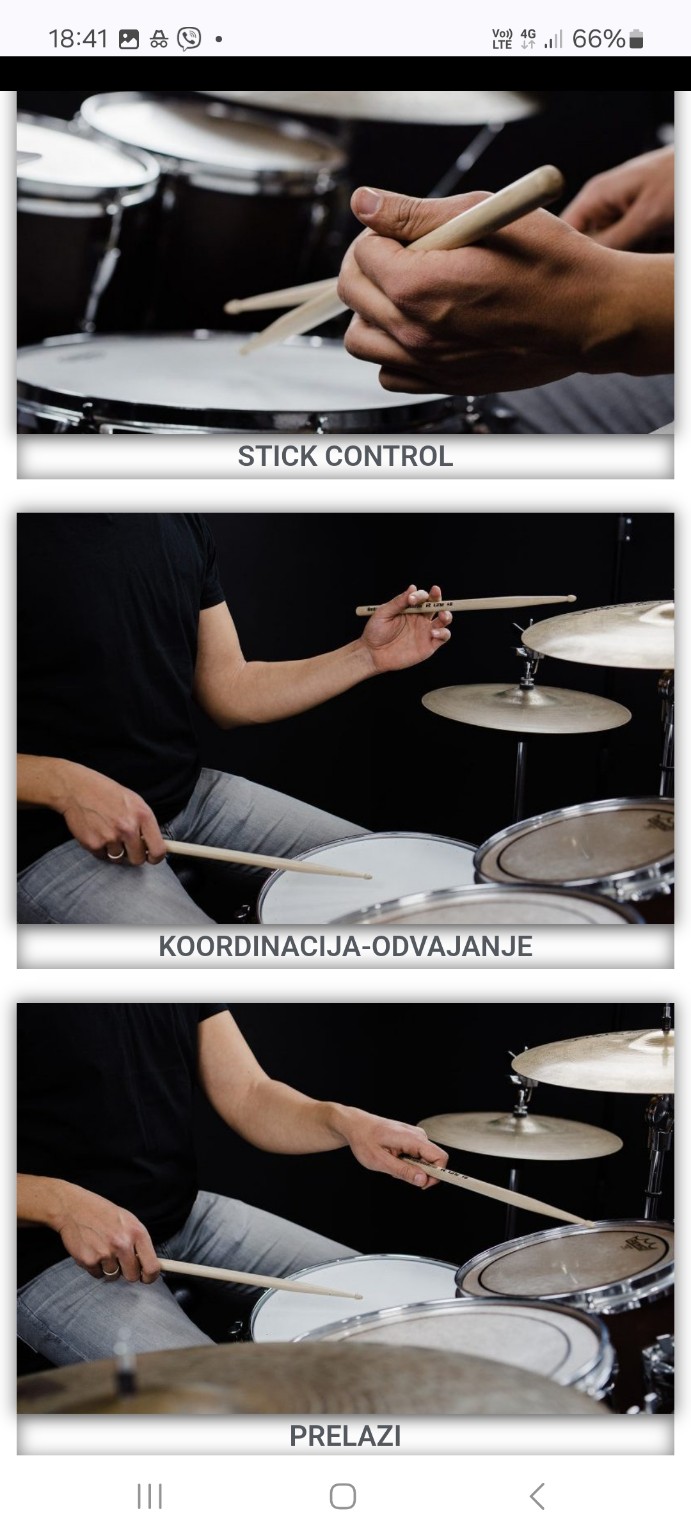 Kursevi Stick Control, koordinacija i prelazi